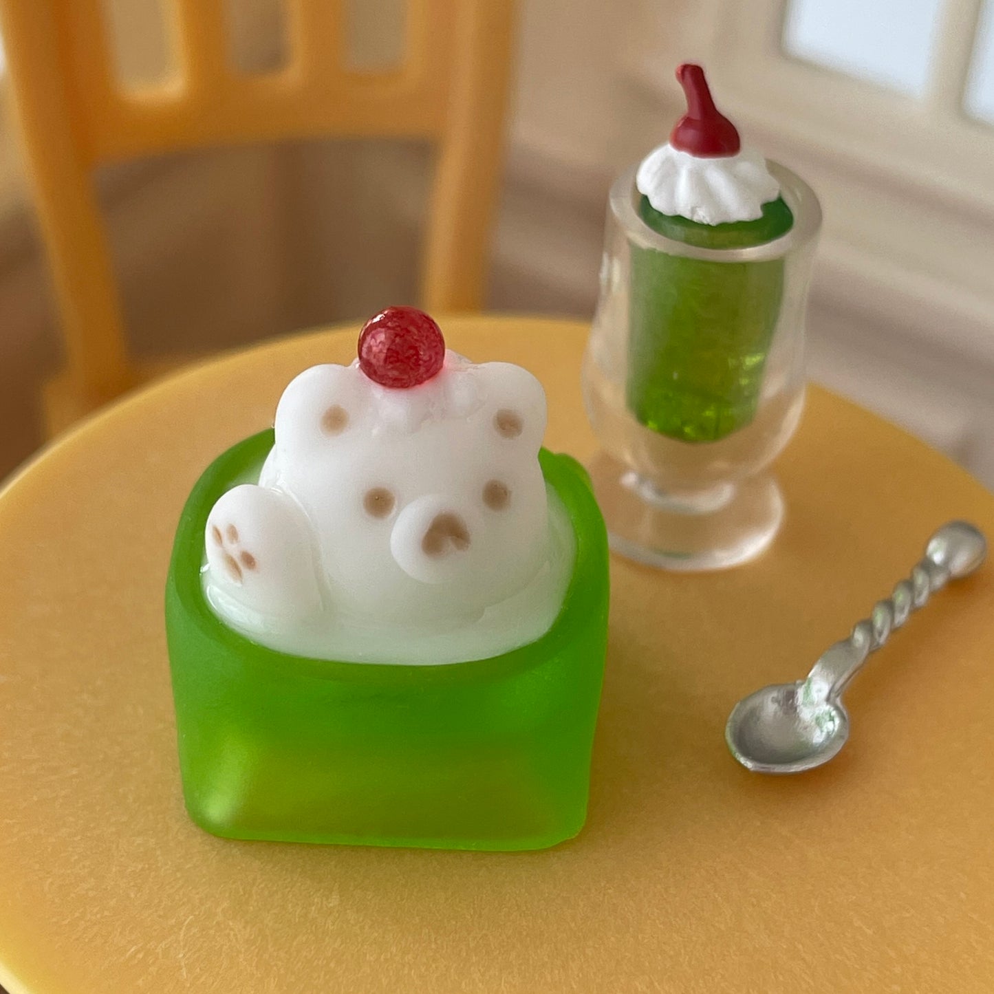 Melon Float Latte Bear Keycap